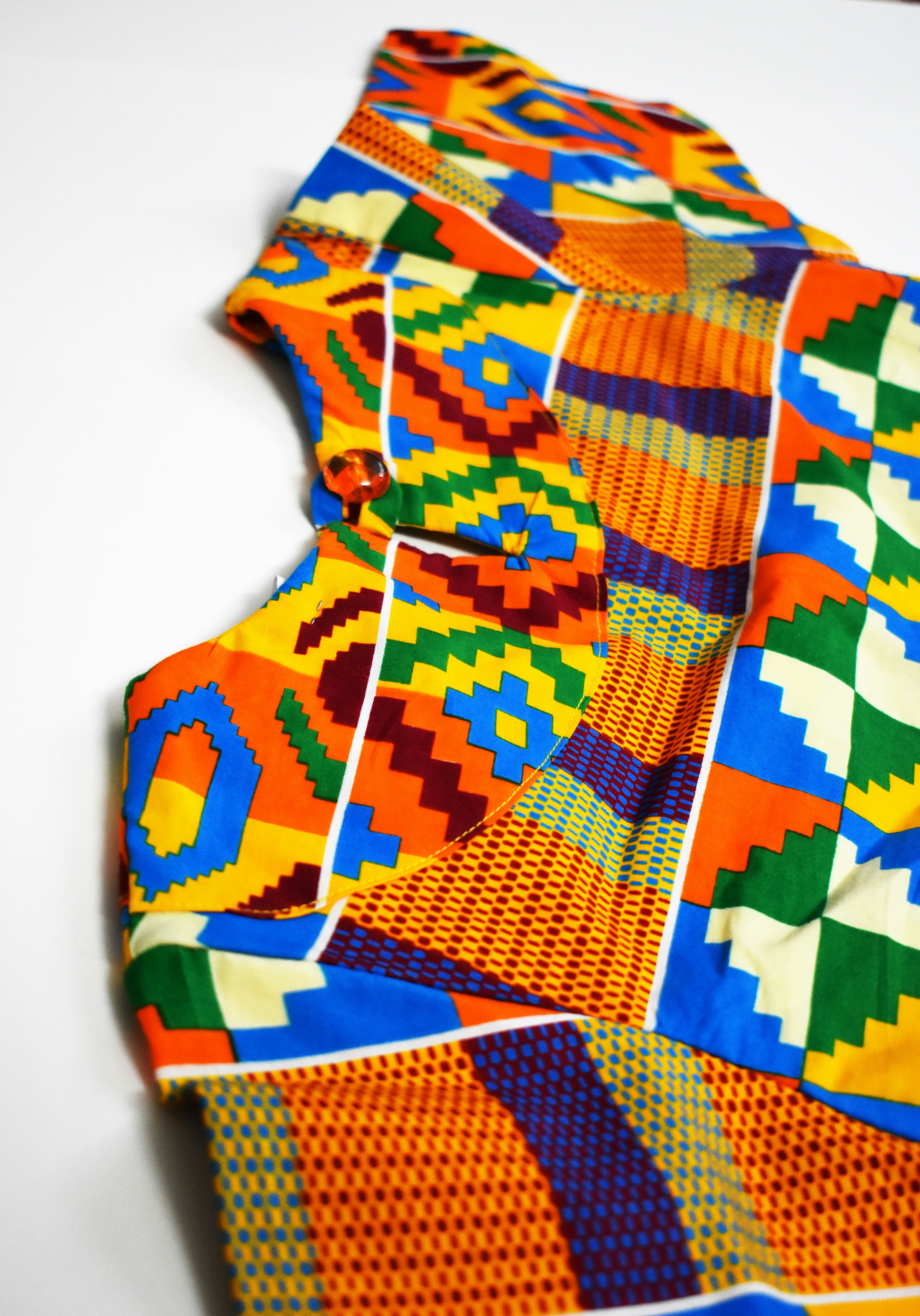 Kente Print Maxi Dress